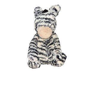 Jelly Cat London Black and White Zebra with Tan Snout
